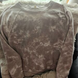 beachlunchlounge Women's Tie-Dye Sweater - Brown and Cream